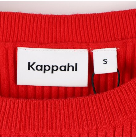 Kappahl - Rd ribbstickad topp - stl. S