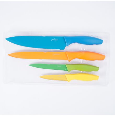 Xavier - Knivset - 4st f�rgade knivar