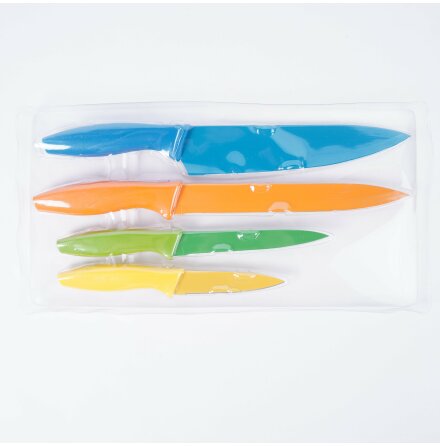 Xavier - Knivset - 4st f�rgade knivar