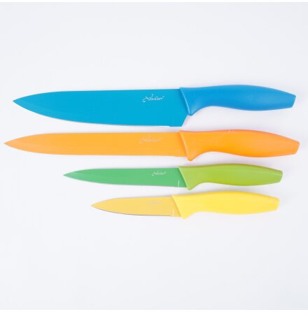 Xavier - Knivset - 4st f�rgade knivar