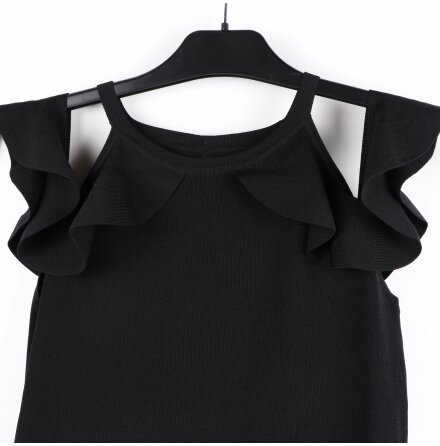 Next - Svart ribbad topp - stl. 40