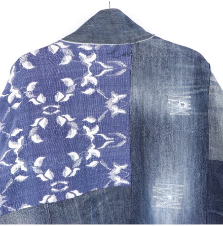 REMAKE STHLM - JACKA KIM DENIM PATCH - HALVL�NG 