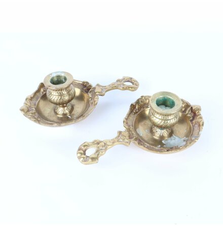 Nattljusstakar i m�ssing - 2st